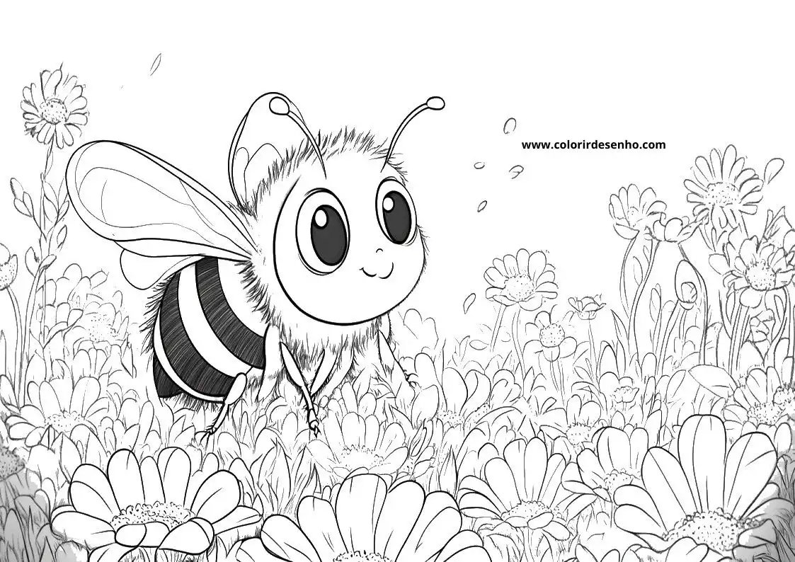 Bee Coloring Pages 8