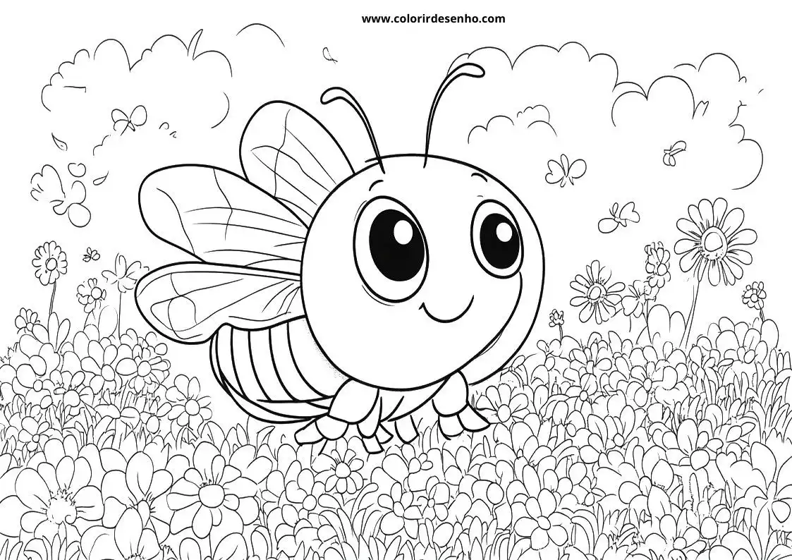 Bee Coloring Pages 9