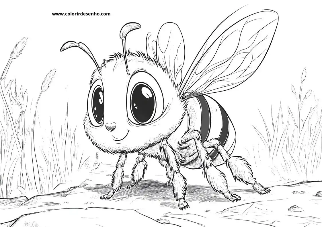Bee Coloring Sheet 2