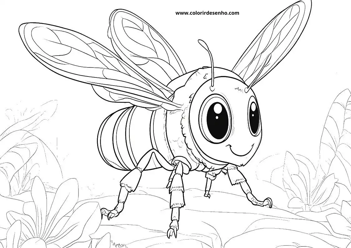 Bee Coloring Sheet 3