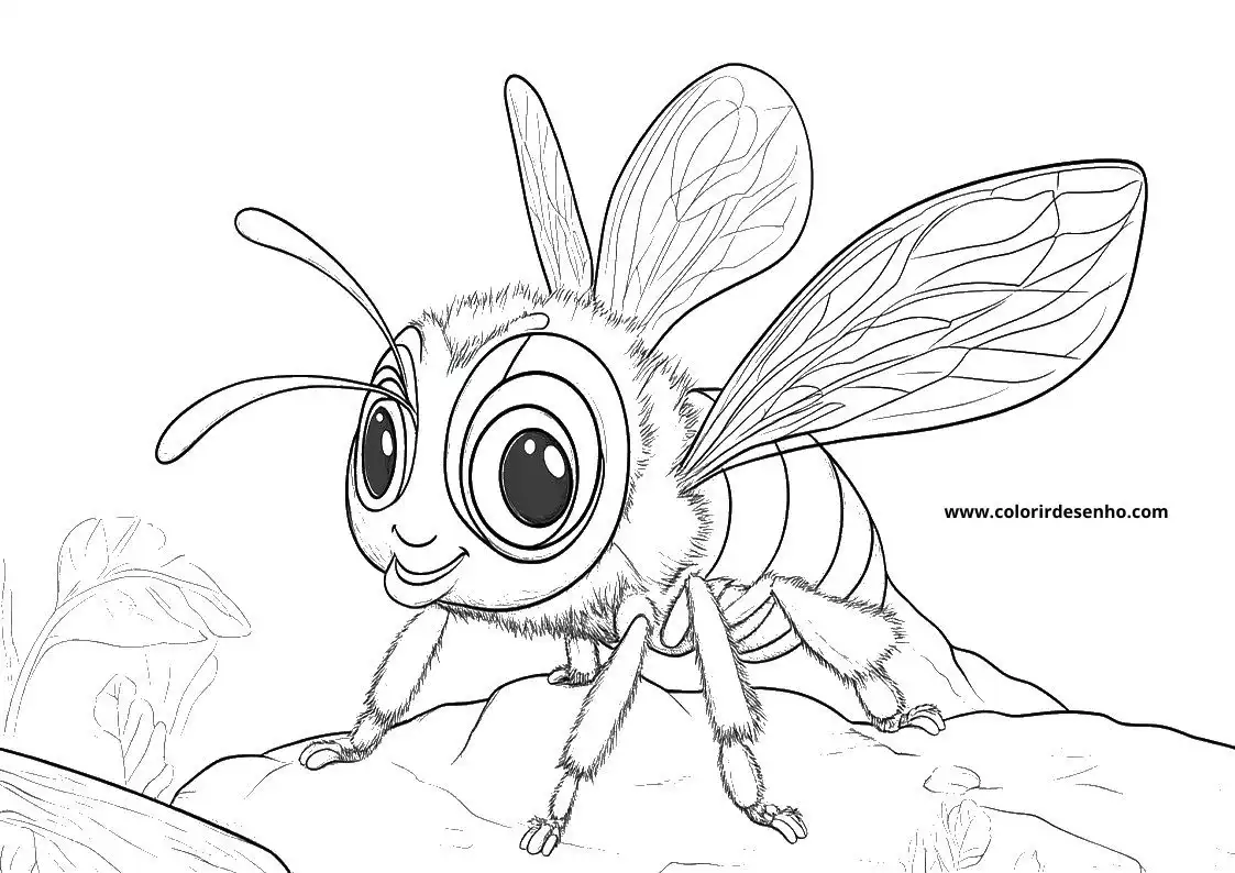 Bee Coloring Sheet 5