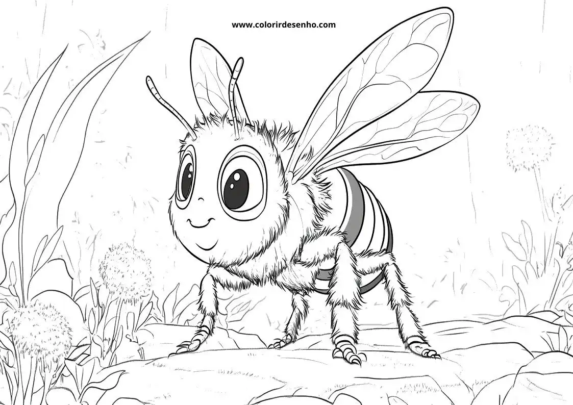 Bee Coloring Sheet 8