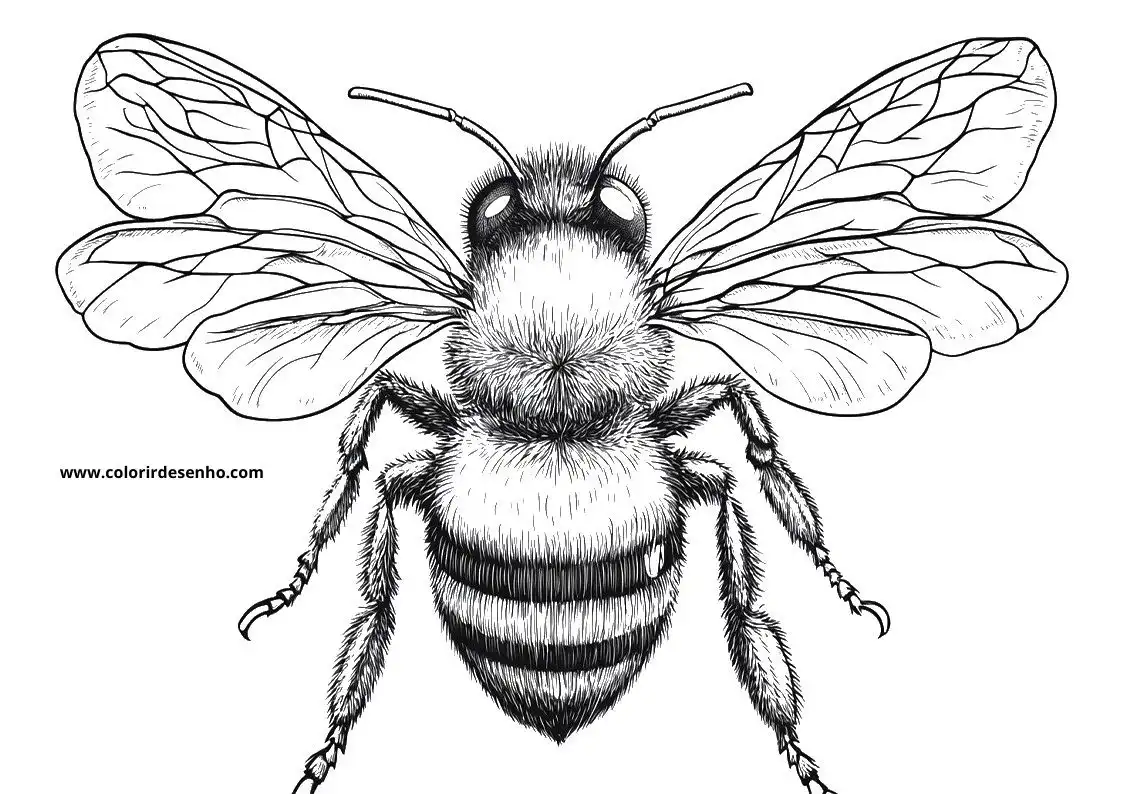 Bee Free Printable Coloring Pages 1