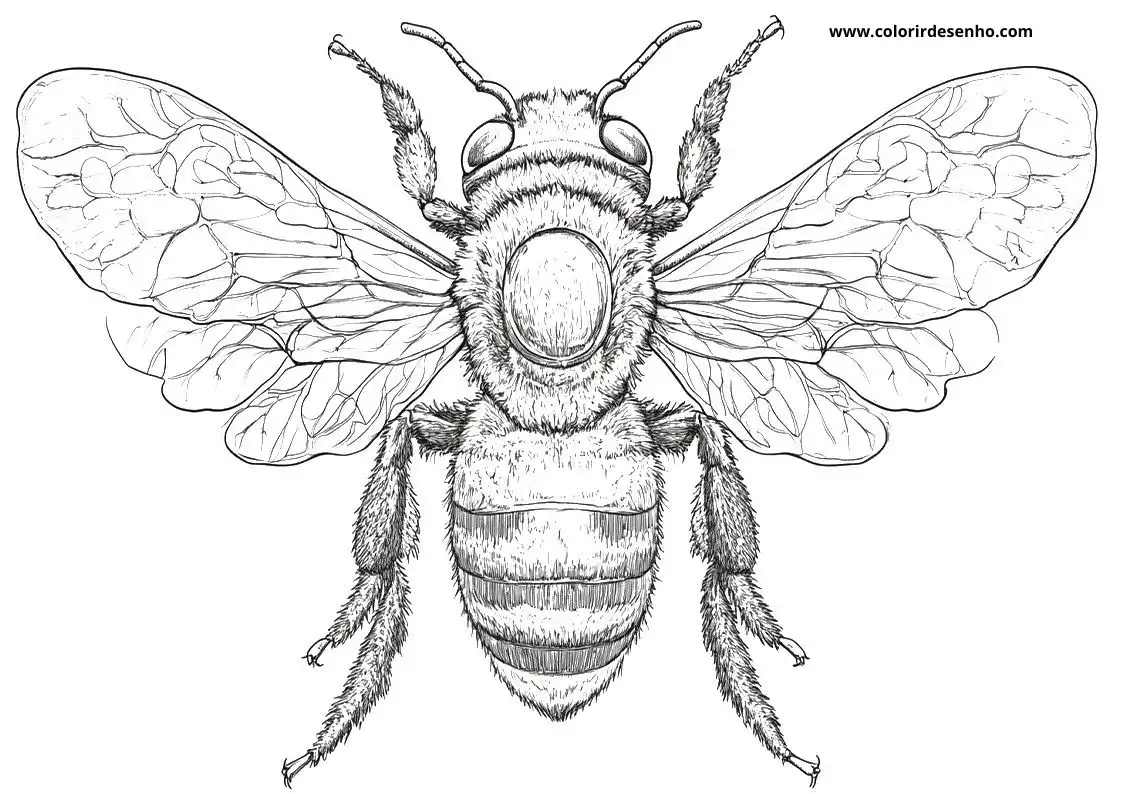 Bee Free Printable Coloring Pages 6