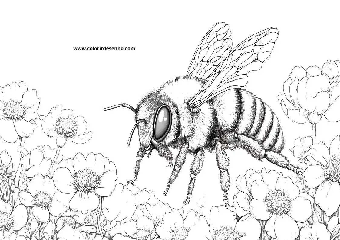 Bee Free Printable Coloring Pages 9