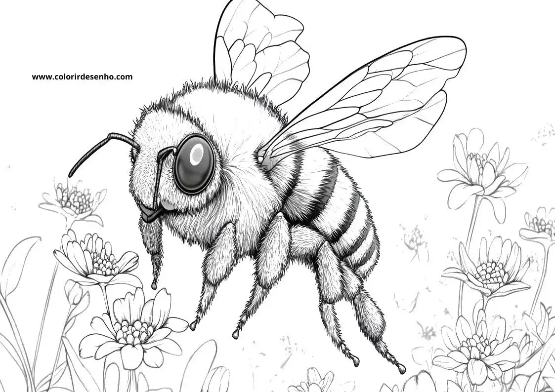 Bee Picture Coloring Pages 3