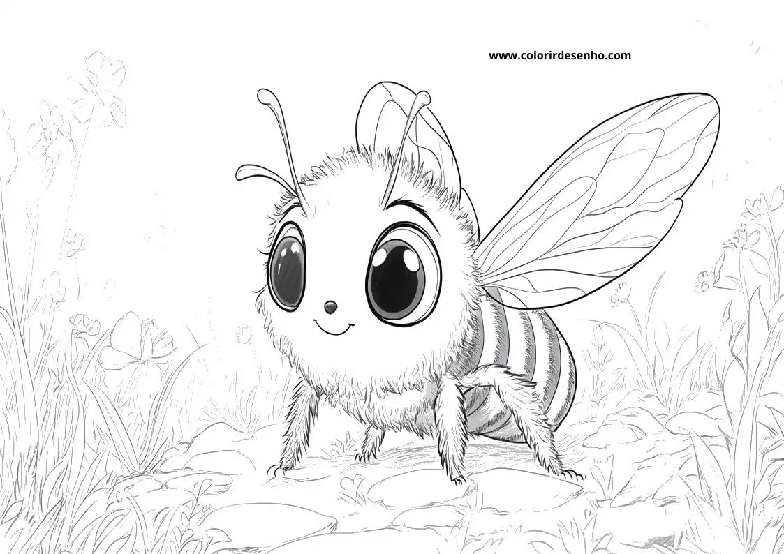 Bee Picture Coloring Pages 4