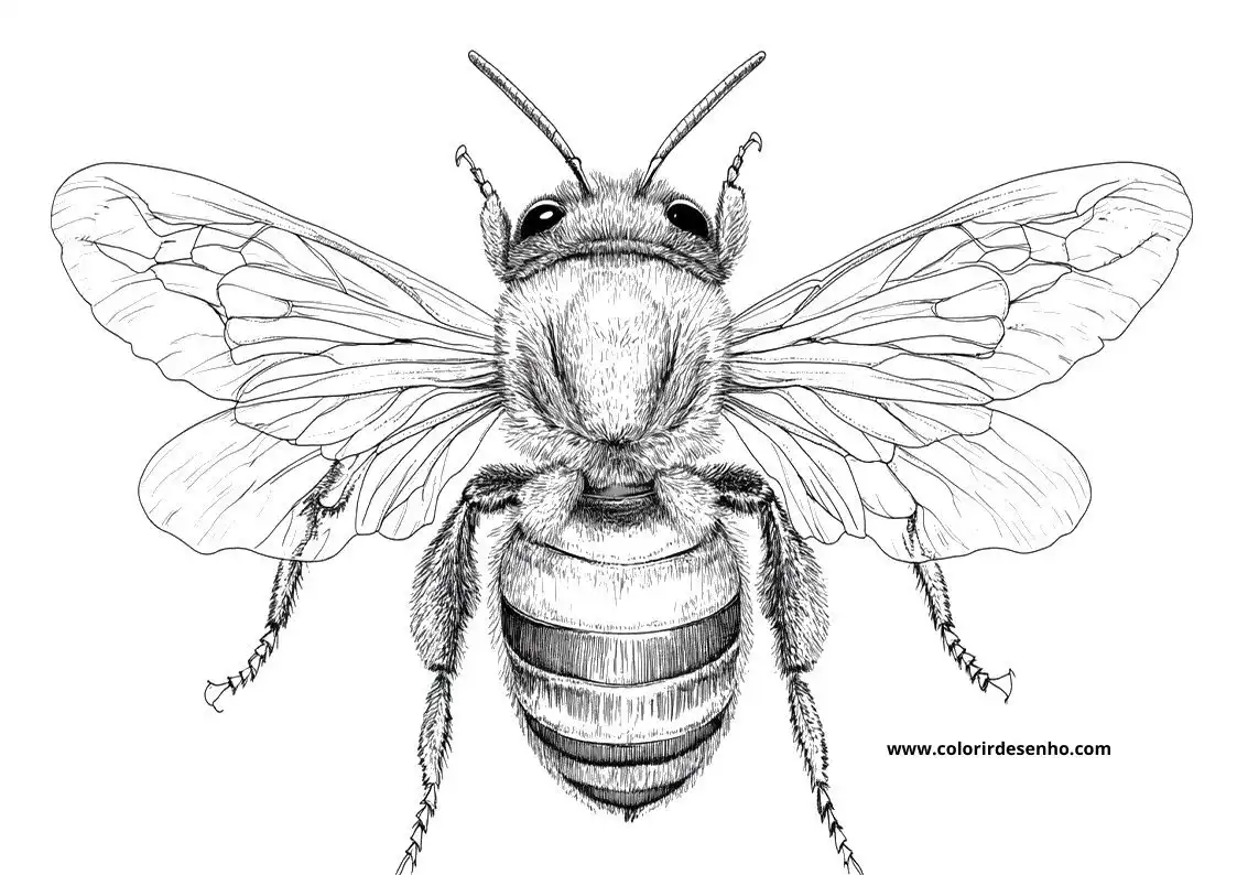 Bee Picture Coloring Pages 6