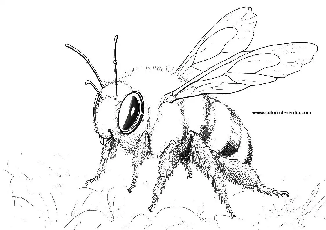 Bee Picture Coloring Pages 9