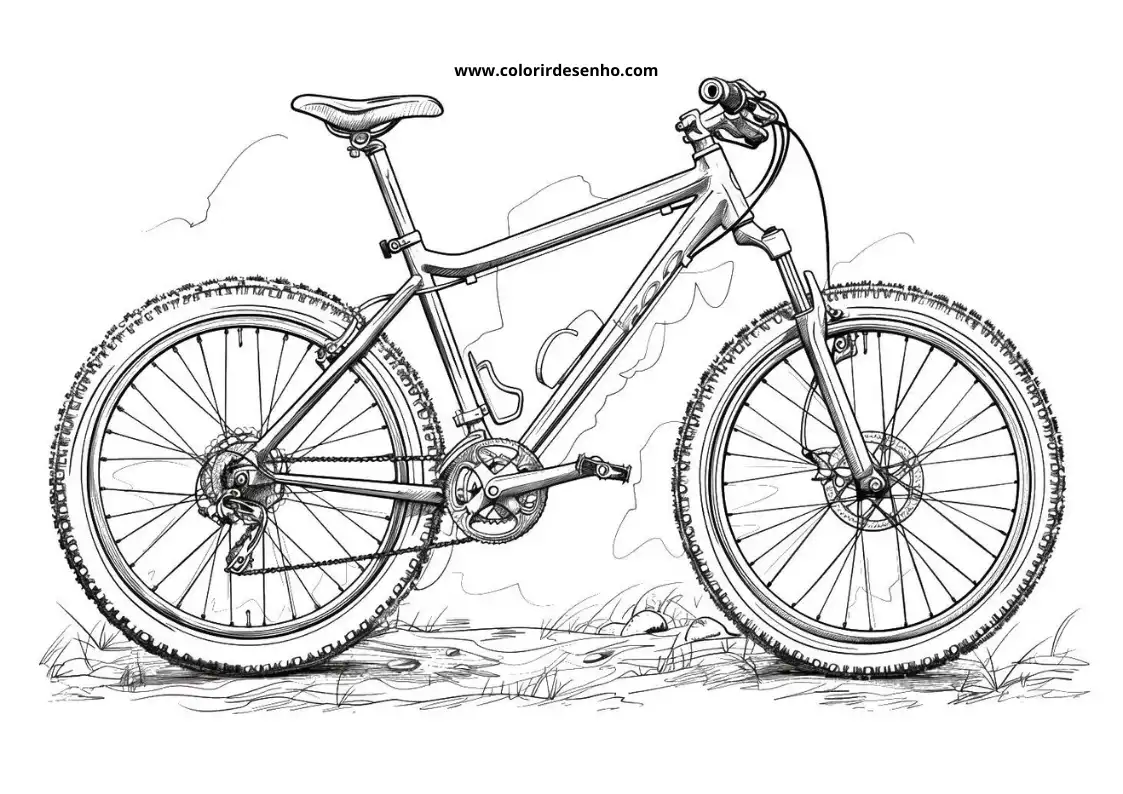 Bicycle Drawing For Kids To Color 2