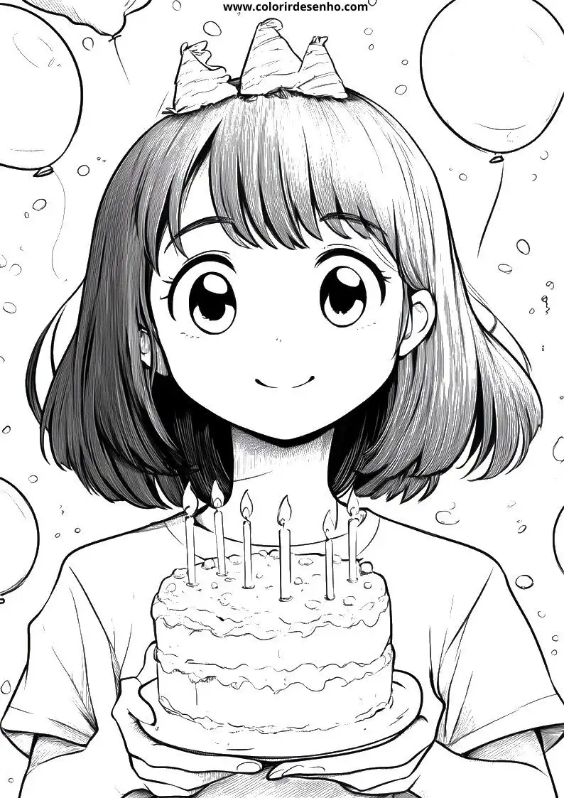 Birthday Coloring Page Outline 3