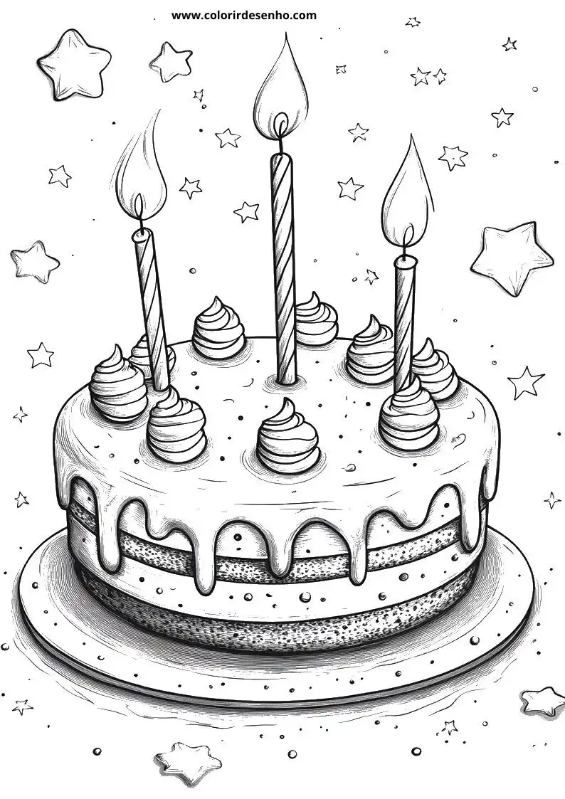 Birthday Coloring Page Outline 8
