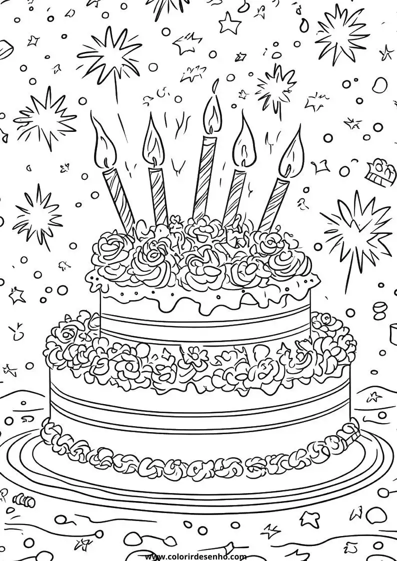 Birthday Coloring Pages 4
