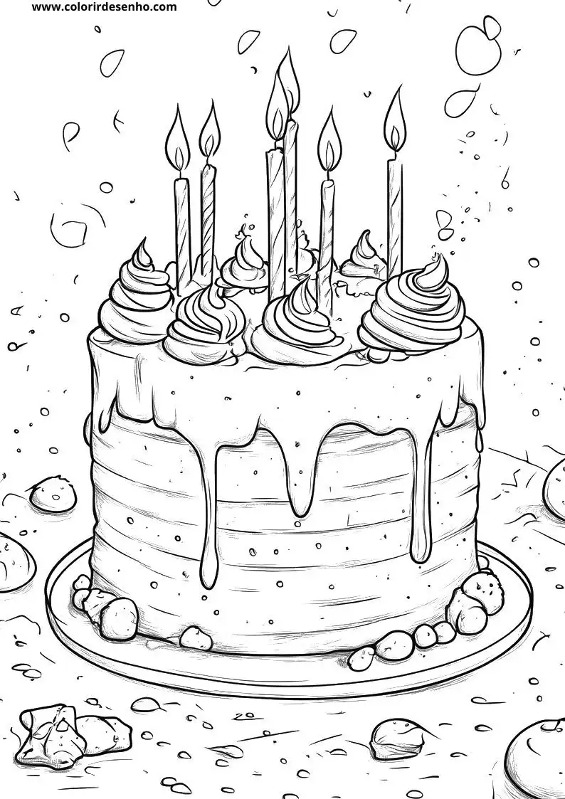 Birthday Coloring Pages For All Ages 1