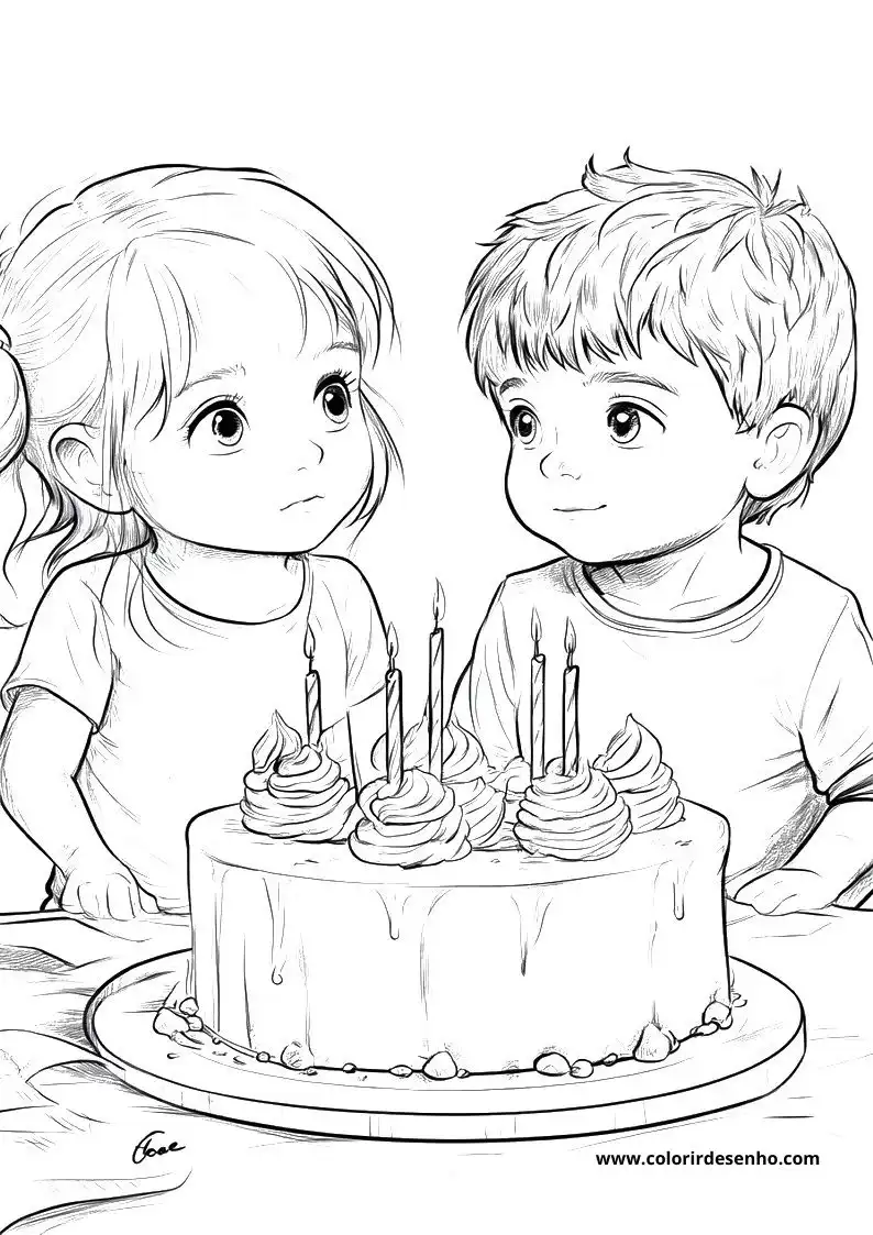 Birthday Drawing For Kids To Color 4