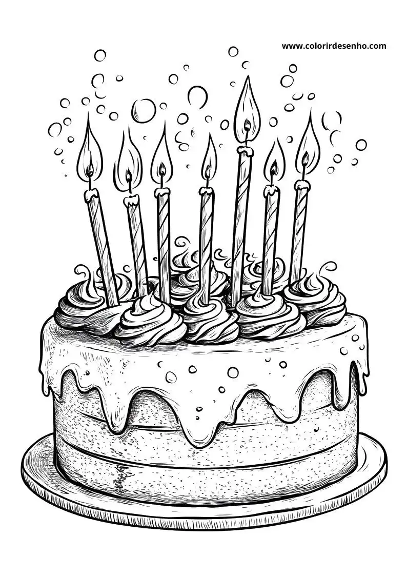 Birthday Picture Coloring Pages 4