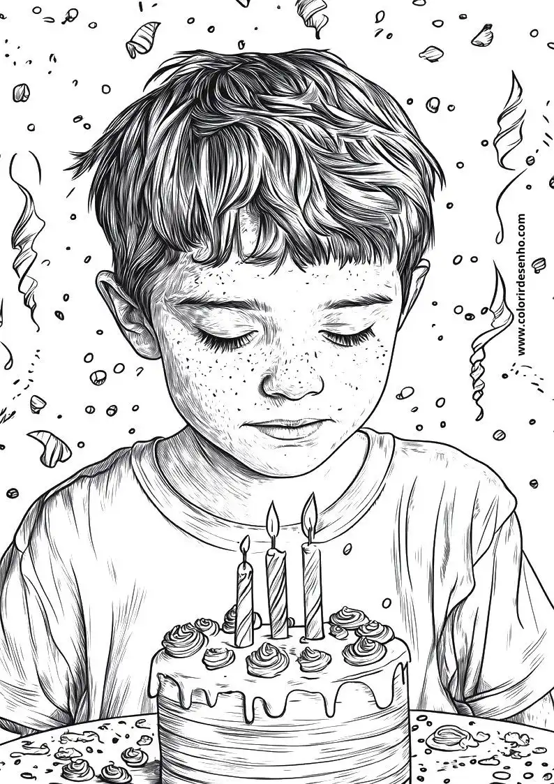 Birthday Picture Coloring Pages 5