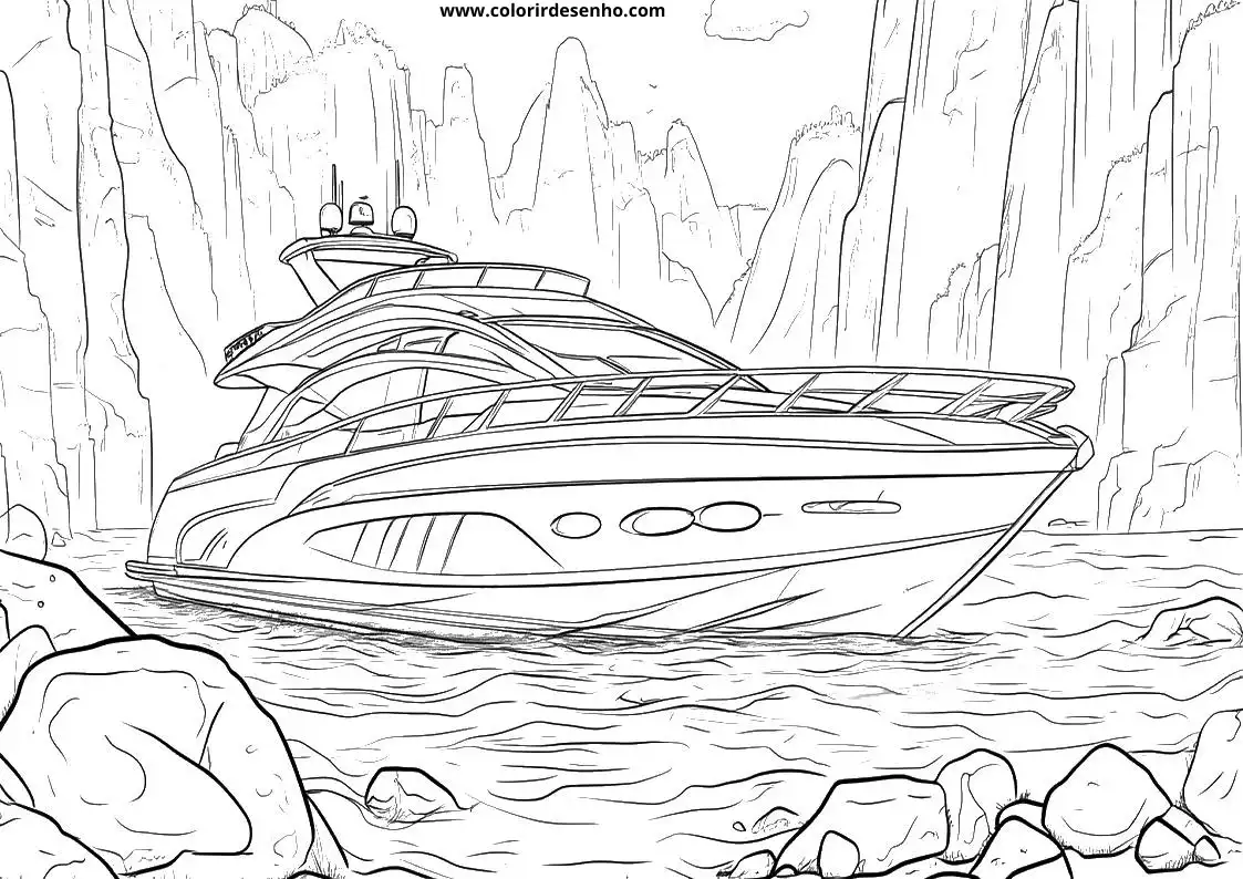 Boat Coloring Pages 4