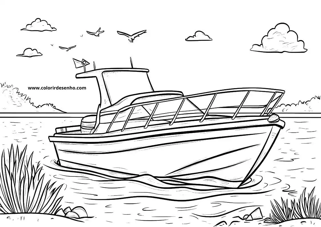 Boat Coloring Pages For All Ages 7
