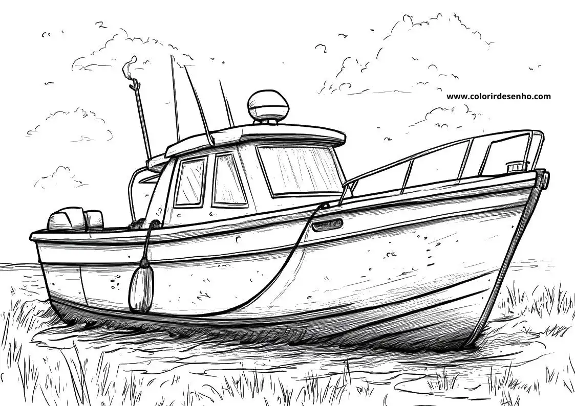 Boat Coloring Pages For Kids And Adults 5