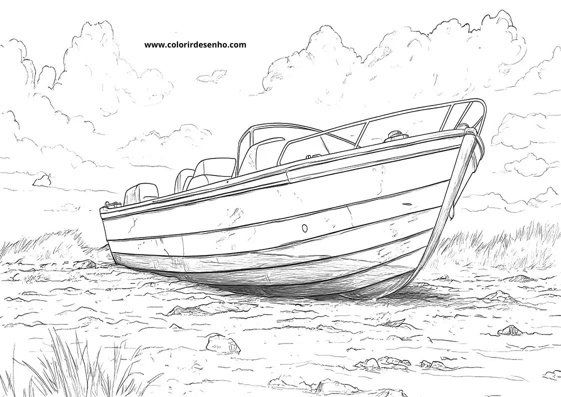 Boat Coloring Pages For Kids And Adults 7