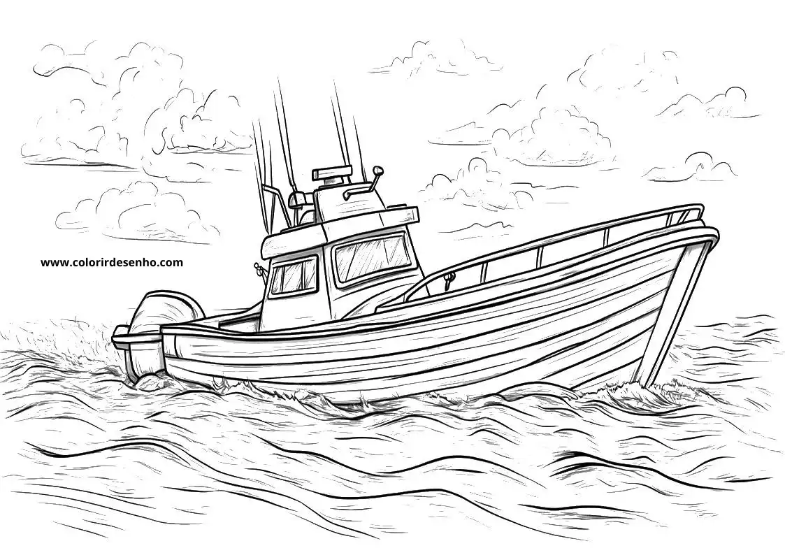 Boat Coloring Sheet 5