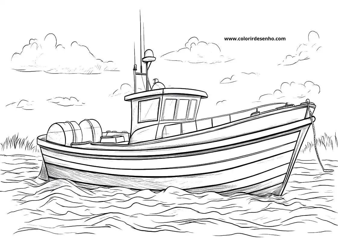 Boat Coloring Sheet 9