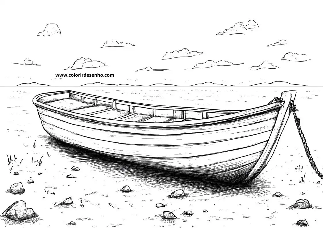 Boat Free Printable Coloring Pages 1