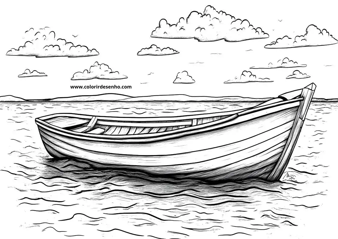 Boat Free Printable Coloring Pages 2