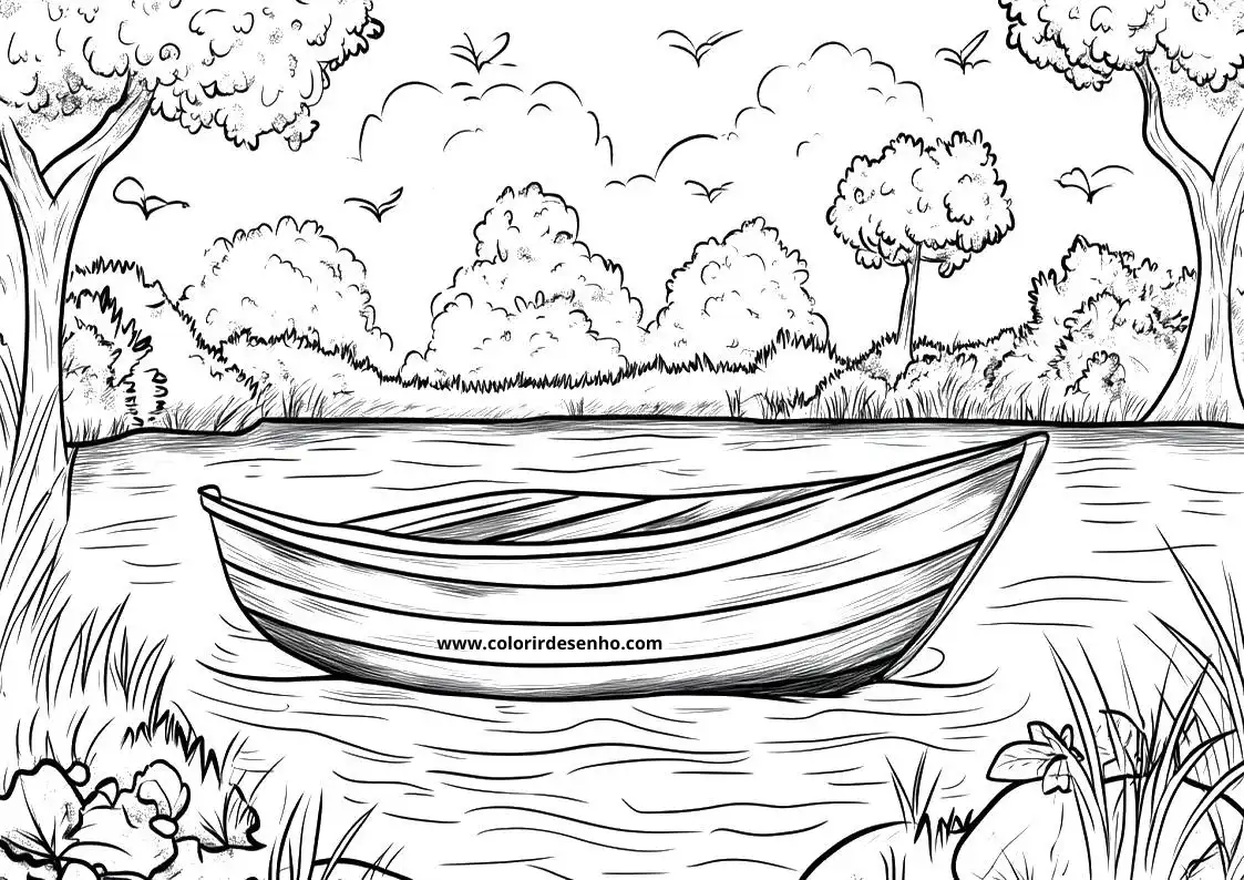 Boat Free Printable Coloring Pages 3