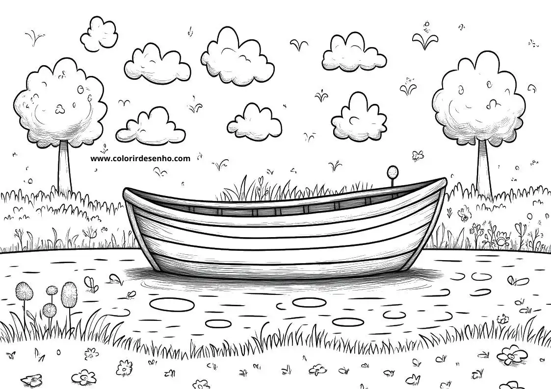 Boat Free Printable Coloring Pages 6