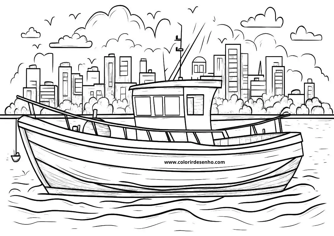 Boat Free Printable Coloring Pages 9