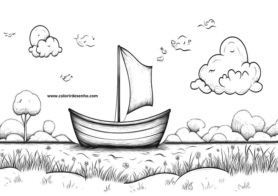 Boat Picture Coloring Pages 9