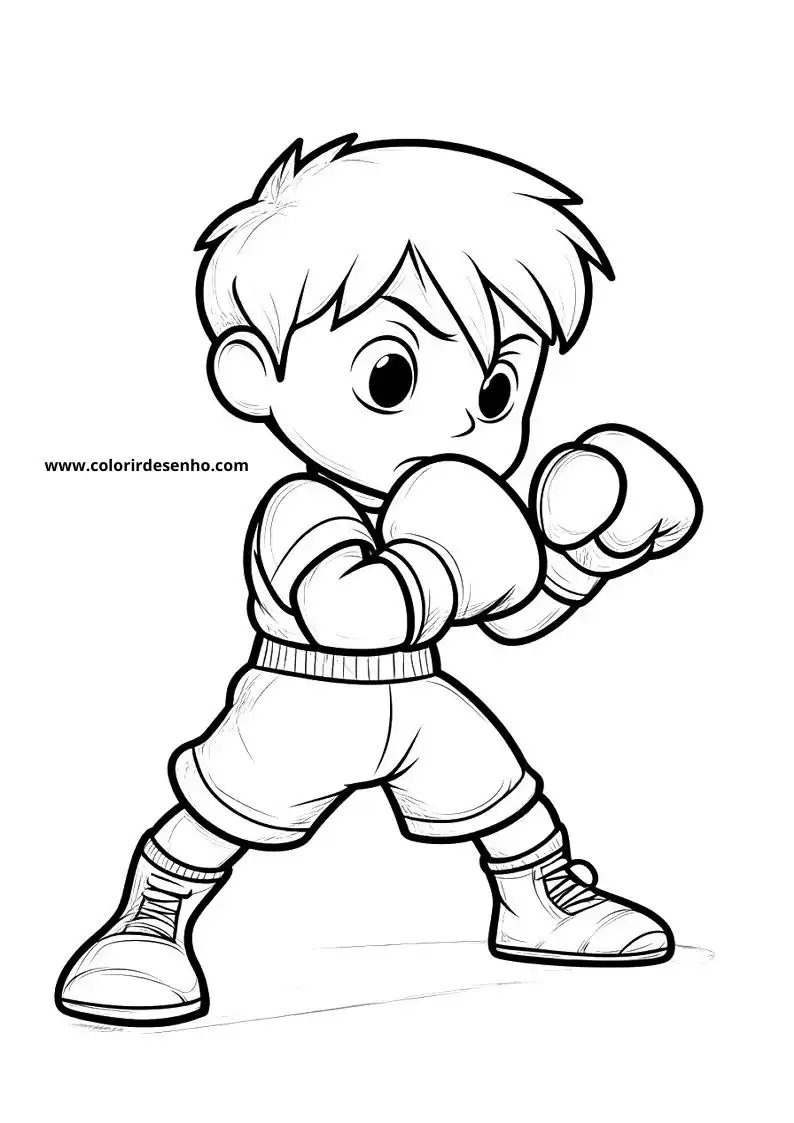 Boxing Coloring Pages For All Ages 4