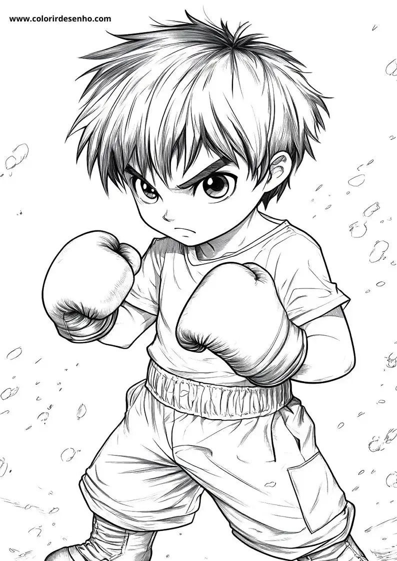 Boxing Coloring Pages For All Ages 7