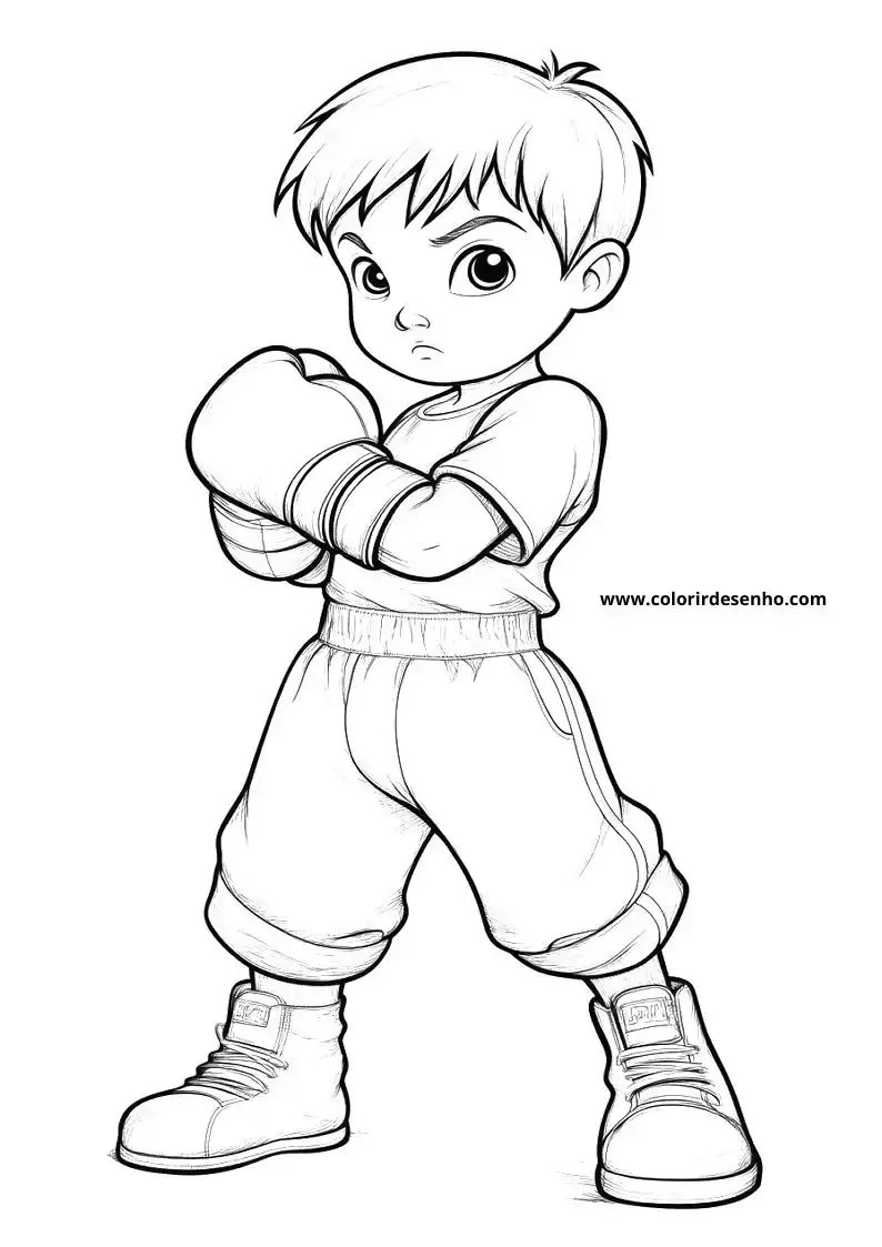 Boxing Coloring Pages For Kids And Adults 1