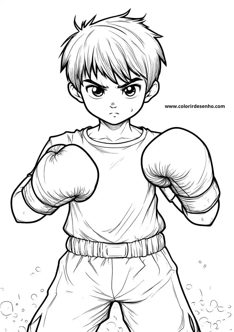 Boxing Coloring Pages For Kids And Adults 10