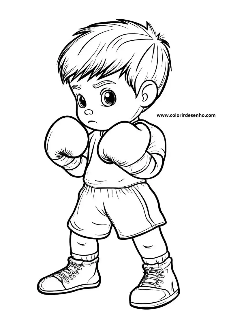 Boxing Coloring Pages For Kids And Adults 2