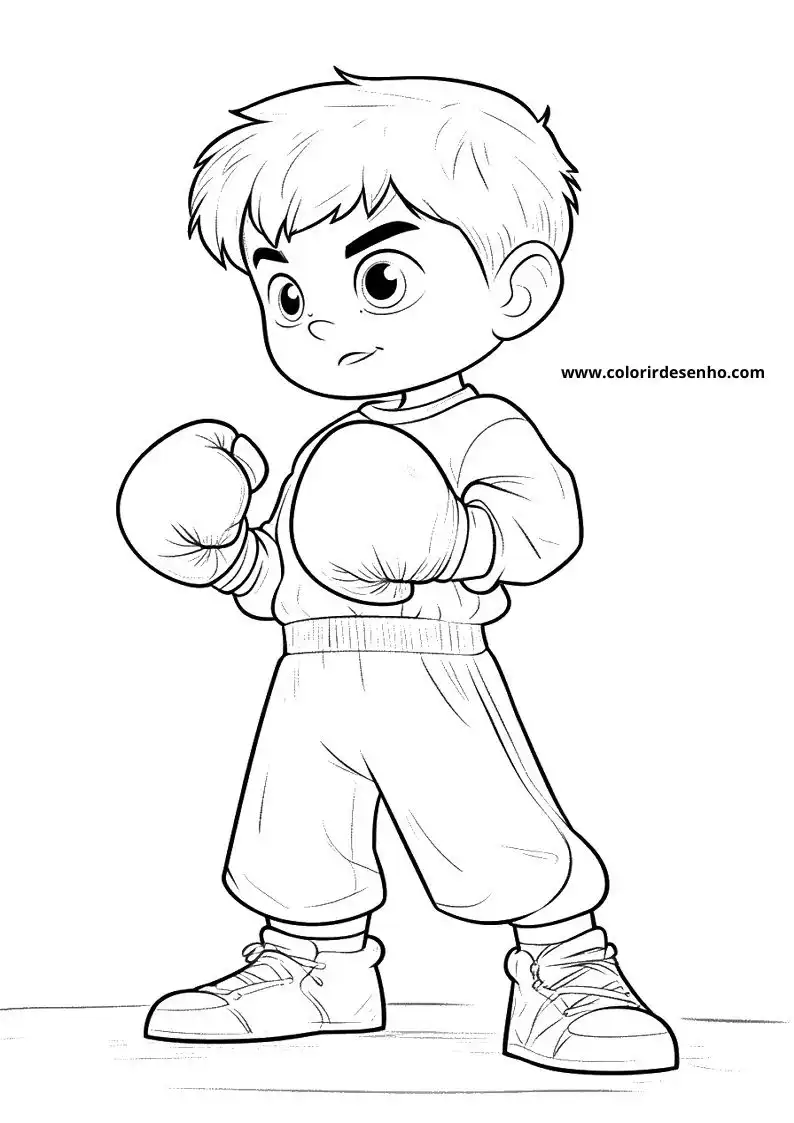 Boxing Coloring Pages For Kids And Adults 3