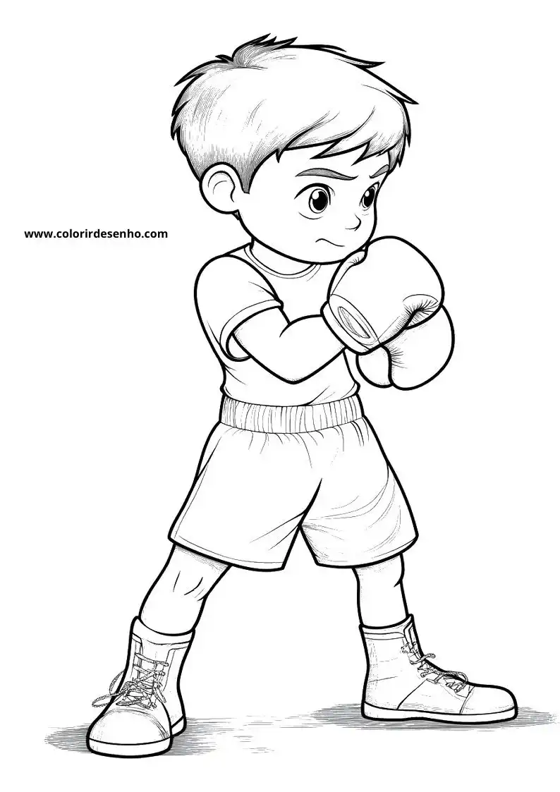 Boxing Coloring Pages For Kids And Adults 4