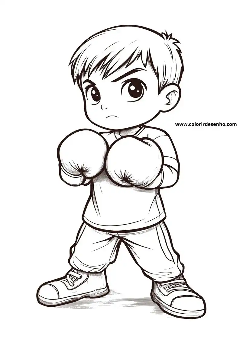 Boxing Coloring Pages For Kids And Adults 6