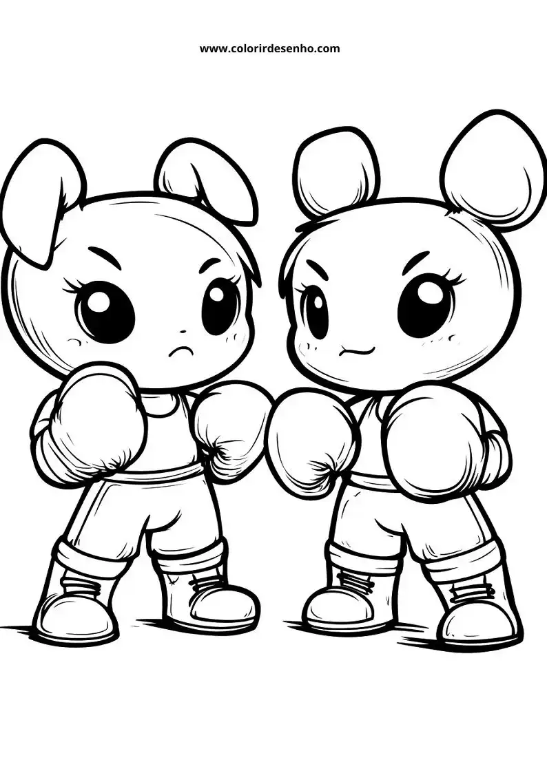 Boxing Coloring Pages For Kids And Adults 7