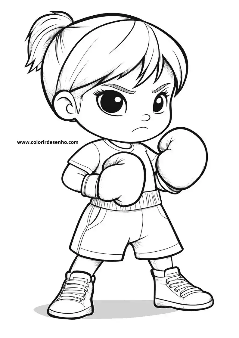 Boxing Coloring Sheet 1