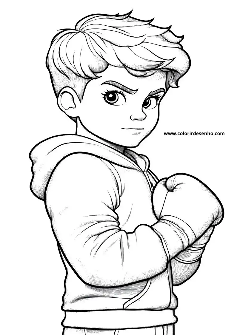 Boxing Coloring Sheet 11