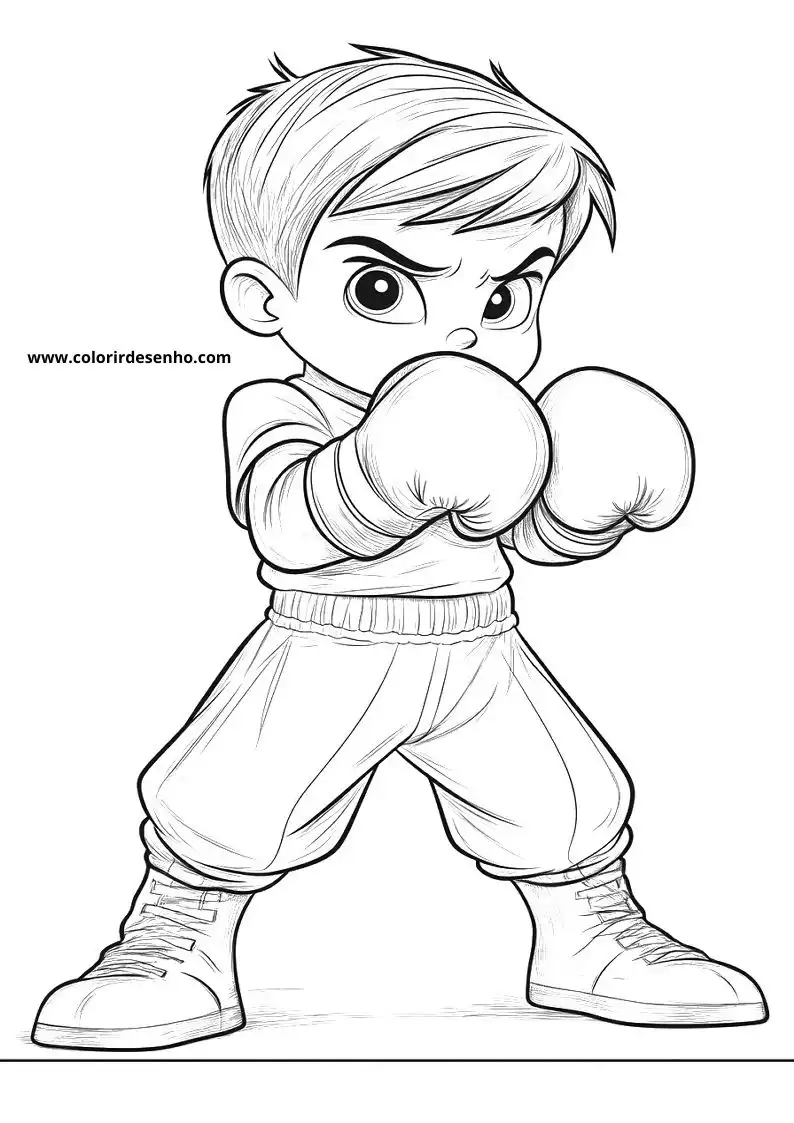 Boxing Coloring Sheet 12