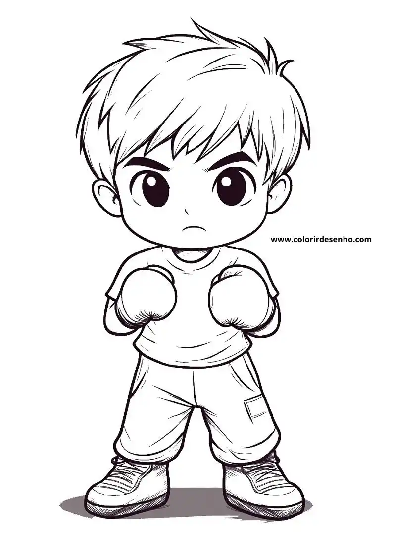 Boxing Coloring Sheet 2
