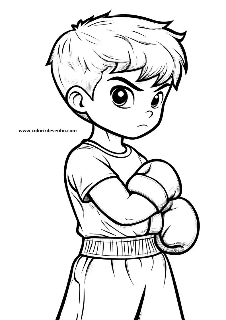 Boxing Coloring Sheet 3