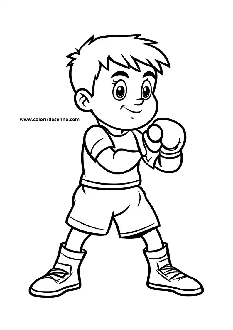Boxing Coloring Sheet 4