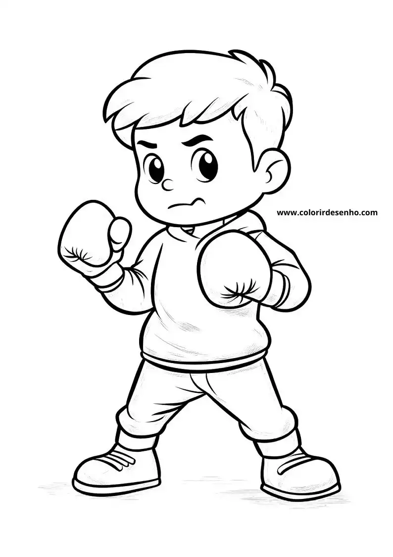 Boxing Coloring Sheet 6