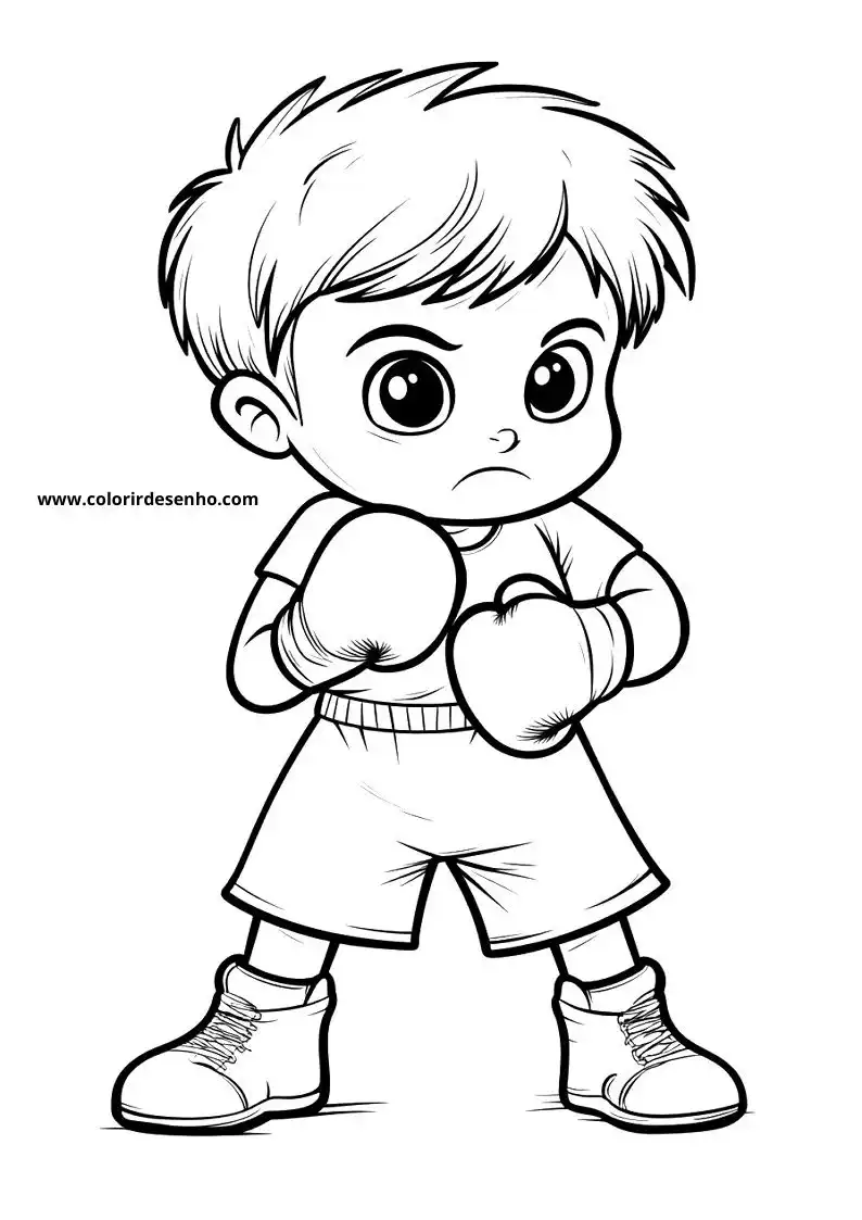 Boxing Coloring Sheet 7